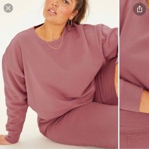 Girlfriend Collective Mauve Cropped Sweatshirt - Color no longer available!